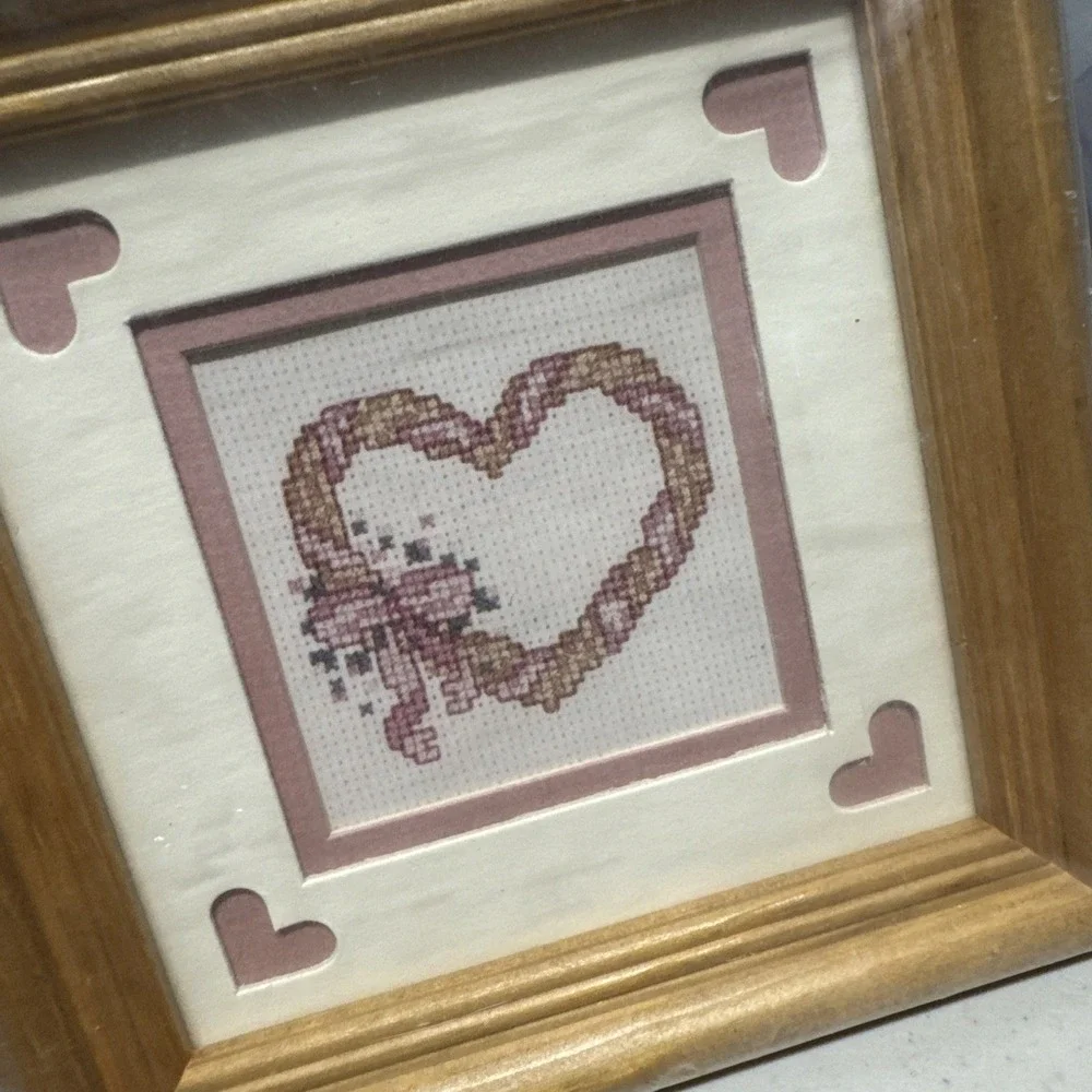 Vintage Heart Cross Stitch 6x6